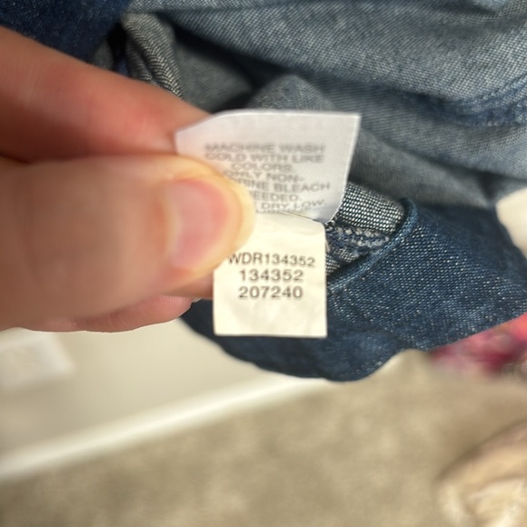 J Jill Denim Petite Small oversized lace up dress - Picture 7 of 8